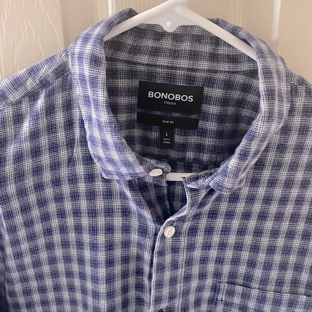 Bonobos Large Slim Men’s Flannel Button Up Shirt